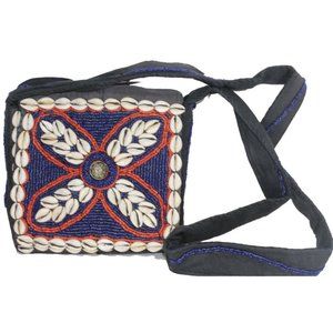 Beach Vintage Cowrie Shell & Bead Work Crossbody